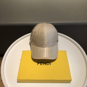 Luxury Womens Hats Fendi FF Jacquard Canvas Baseball Hat White A190PP95 AA148250
