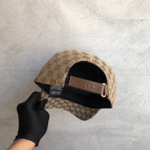 Luxury Womens Hats Gucci Horsebit GG Supreme Baseball Hat in Beige A190PP90 AA148306