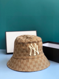 Gucci NY Beige GG Canvas Bucket Hat 