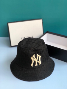 Gucci NY Black GG Canvas Bucket Hat 