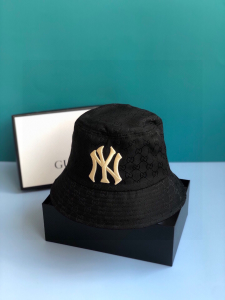 Luxury Womens Hats Gucci NY Black GG Canvas Bucket Hat A190PP90 AA148239