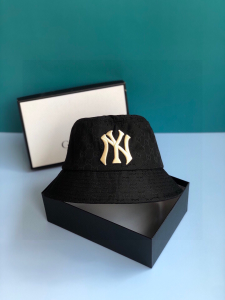 Luxury Womens Hats Gucci NY Black GG Canvas Bucket Hat A190PP90 AA148239