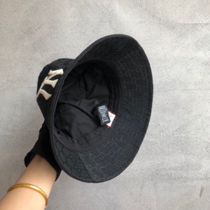 Luxury Womens Hats Gucci NY Black GG Canvas Bucket Hat A190PP90 AA148239