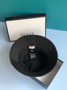 Luxury Womens Hats Gucci NY Black GG Canvas Bucket Hat A190PP90 AA148239
