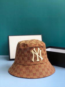 Gucci NY Brown GG Canvas Bucket Hat 