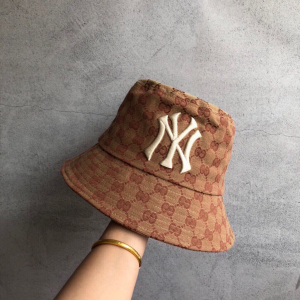 Luxury Womens Hats Gucci NY Brown GG Canvas Bucket Hat A190PP90 AA148241