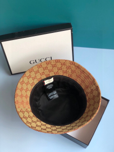 Luxury Womens Hats Gucci NY Brown GG Canvas Bucket Hat A190PP90 AA148241