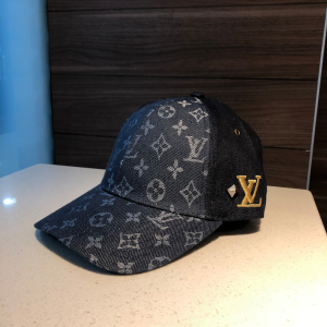 Louis Vuitton Monogram Denim Blue Baseball Cap Hat 