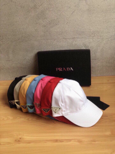 Luxury Womens Hats Prada Beige Nylon Baseball Cap Hat A190PP95 AA148276