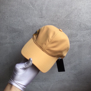 Luxury Womens Hats Prada Beige Nylon Baseball Cap Hat A190PP95 AA148276