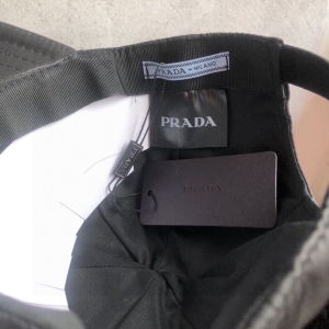 Luxury Womens Hats Prada Black Nylon Baseball Cap Hat A190PP95 AA148272