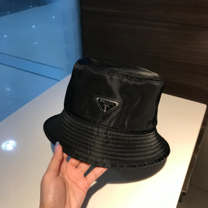 Prada Black Nylon Bucket Hat 