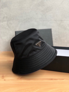 Luxury Womens Hats Prada Nylon Bucket Hat in Black A190PP105 AA148303
