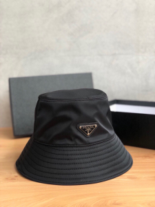 Luxury Womens Hats Prada Nylon Bucket Hat in Black A190PP105 AA148303