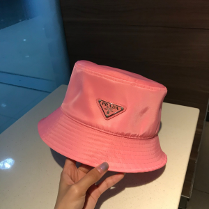 Prada Pink Nylon Bucket Hat 