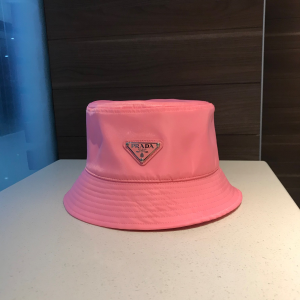 Luxury Womens Hats Prada Pink Nylon Bucket Hat A190PP100 AA148237