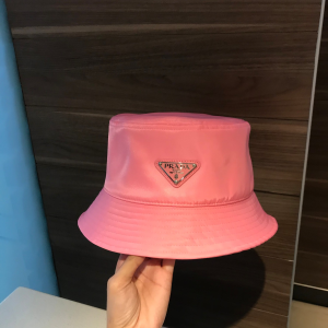 Luxury Womens Hats Prada Pink Nylon Bucket Hat A190PP100 AA148237