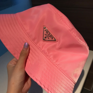 Luxury Womens Hats Prada Pink Nylon Bucket Hat A190PP100 AA148237