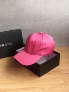 Luxury Womens Hats Prada Rose Nylon Baseball Cap Hat A190PP95 AA148275