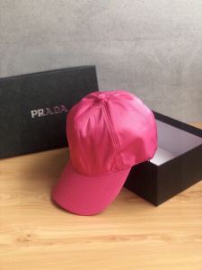 Luxury Womens Hats Prada Rose Nylon Baseball Cap Hat A190PP95 AA148275