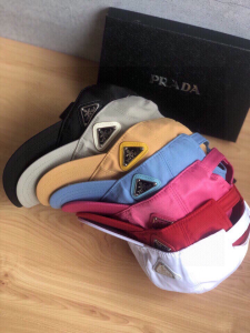 Luxury Womens Hats Prada Rose Nylon Baseball Cap Hat A190PP95 AA148275