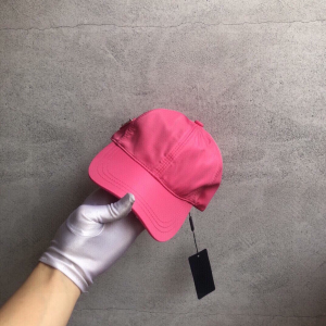 Luxury Womens Hats Prada Rose Nylon Baseball Cap Hat A190PP95 AA148275