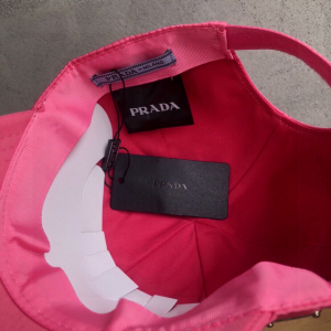 Luxury Womens Hats Prada Rose Nylon Baseball Cap Hat A190PP95 AA148275