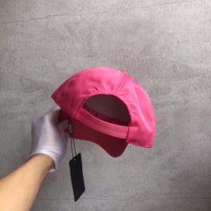 Luxury Womens Hats Prada Rose Nylon Baseball Cap Hat A190PP95 AA148275
