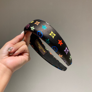 Luxury Womens Head Band Louis Vuitton Monogram Headband in Black A190PP85 AA148268