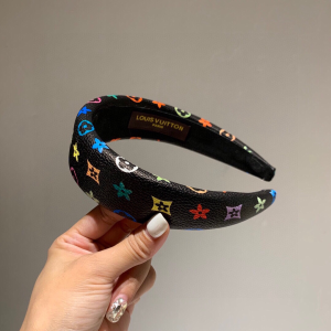 Luxury Womens Head Band Louis Vuitton Monogram Headband in Black A190PP85 AA148268