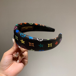 Luxury Womens Head Band Louis Vuitton Monogram Headband in Black A190PP85 AA148268