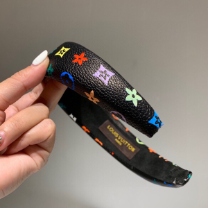 Luxury Womens Head Band Louis Vuitton Monogram Headband in Black A190PP85 AA148268