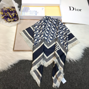 Dior Oblique Cashmere Silk Scarf Black 