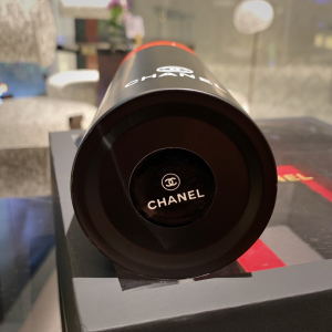 Luxury Womens Accessories Chanel Lambskin Quilted Water Bottle Black A62PP280 AA148359