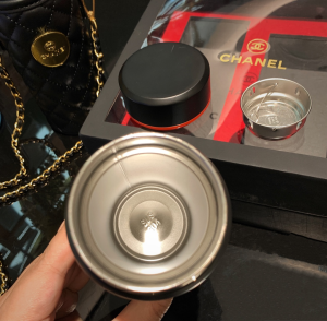 Luxury Womens Accessories Chanel Lambskin Quilted Water Bottle Black A62PP280 AA148359