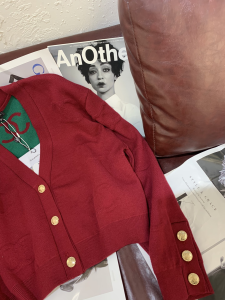 Luxury Womens Clothing Chanel 2021 Red Knitwear Cardigans SML A40PP480 AA148351