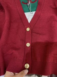 Luxury Womens Clothing Chanel 2021 Red Knitwear Cardigans SML A40PP480 AA148351
