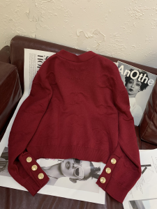 Luxury Womens Clothing Chanel 2021 Red Knitwear Cardigans SML A40PP480 AA148351