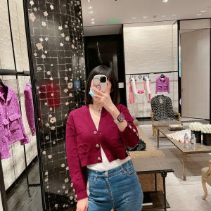 Luxury Womens Clothing Chanel 2021 Red Knitwear Cardigans SML A40PP480 AA148351