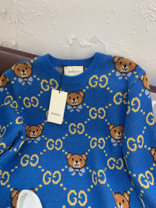 Luxury Womens Clothing Gucci Wool Teddy Bear Sweaters SML A40PP480 AA148352