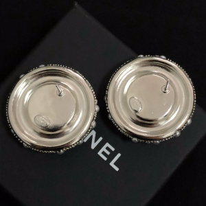 Luxury Womens Jewelry Chanel Crystals Round CC Logo Earrings A39PP150 AA148343