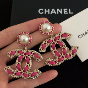 Luxury Womens Jewelry Chanel Resin Lambskin CC Logo Earrings A39PP155 AA148346