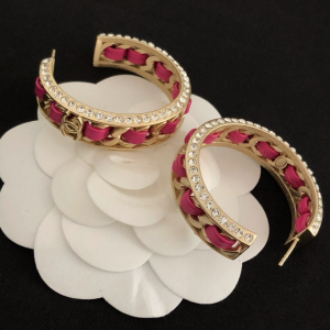 Luxury Womens Jewelry Chanel Resin Lambskin Earrings A39PP155 AA148345