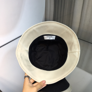 Luxury Womens Hats Chanel Vintage CC Logo Canvas Bucket Hat in Black A144PP70 AA148527