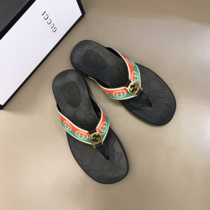 Luxury Mens Shoes Gucci Interlocking G Thong Sandals Mens 38 To 45 A151PP300 AA148744