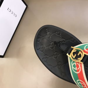Luxury Mens Shoes Gucci Interlocking G Thong Sandals Mens 38 To 45 A151PP300 AA148744