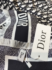 Luxury Womens Scarf Dior Oblique Square Silk Scarf Black 90x90CM A151PP190 AA148652
