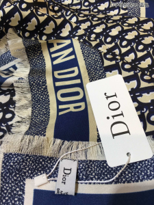 Luxury Womens Scarf Dior Oblique Square Silk Scarf Blue 90x90CM A151PP190 AA148650