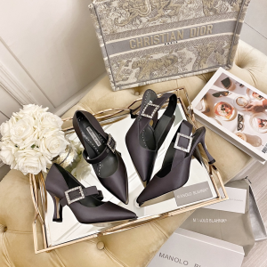 Luxury Womens Shoes Manolo Blahnik Satin Pumps in Grey 35 To 40 A151PP410 AA148855