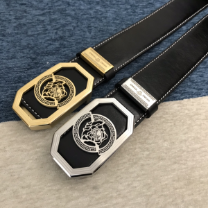 Luxury Mens Belts Versace Medusa Buckle Leather Belt in Black 38MM A191PP280 AA148975